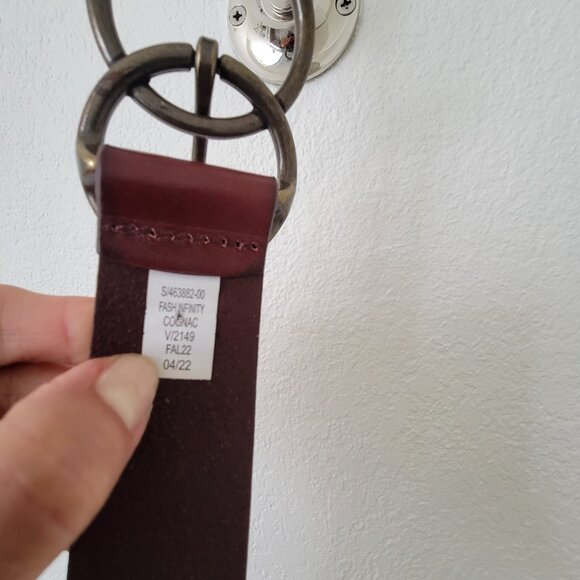 GAP Double Ring Leather Belt Brown Small - Picture 4 of 4